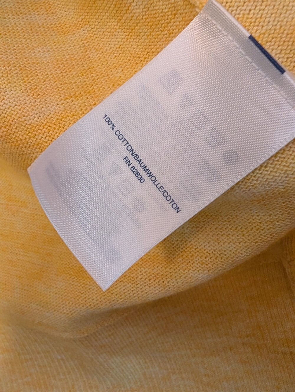Lands' End heathered yellow open-front cardigan sweater 100% cotton size XS sun - Picture 4 of 8